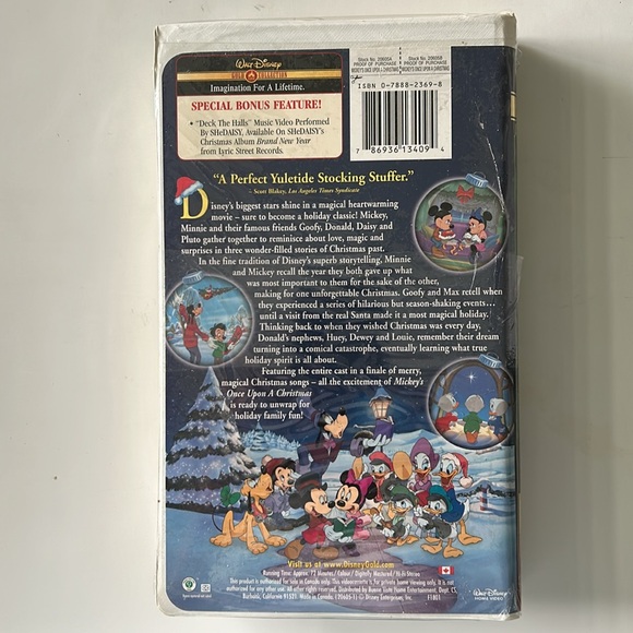 Walt Disney Mickey’s Once Upon A Christmas VHS - Picture 2 of 3